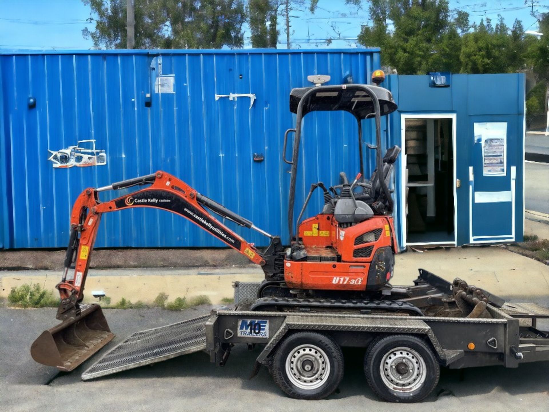 2020 KUBOTA U17-3 MINI EXCAVATOR WITH M&E 2.7T PLANT TRAILER - Image 12 of 13