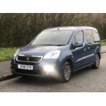 2018/18 PEUGEOT PARTNER ACTIVE WHEELCHAIR ACCESSIBLE VEHICLE >>--NO VAT ON HAMMER--<<