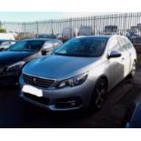 >>--NO VAT ON HAMMER--<< STYLISH 2019 PEUGEOT 308 ESTATE ALLURE HDI 130 (SPARES OR REPAIRS)