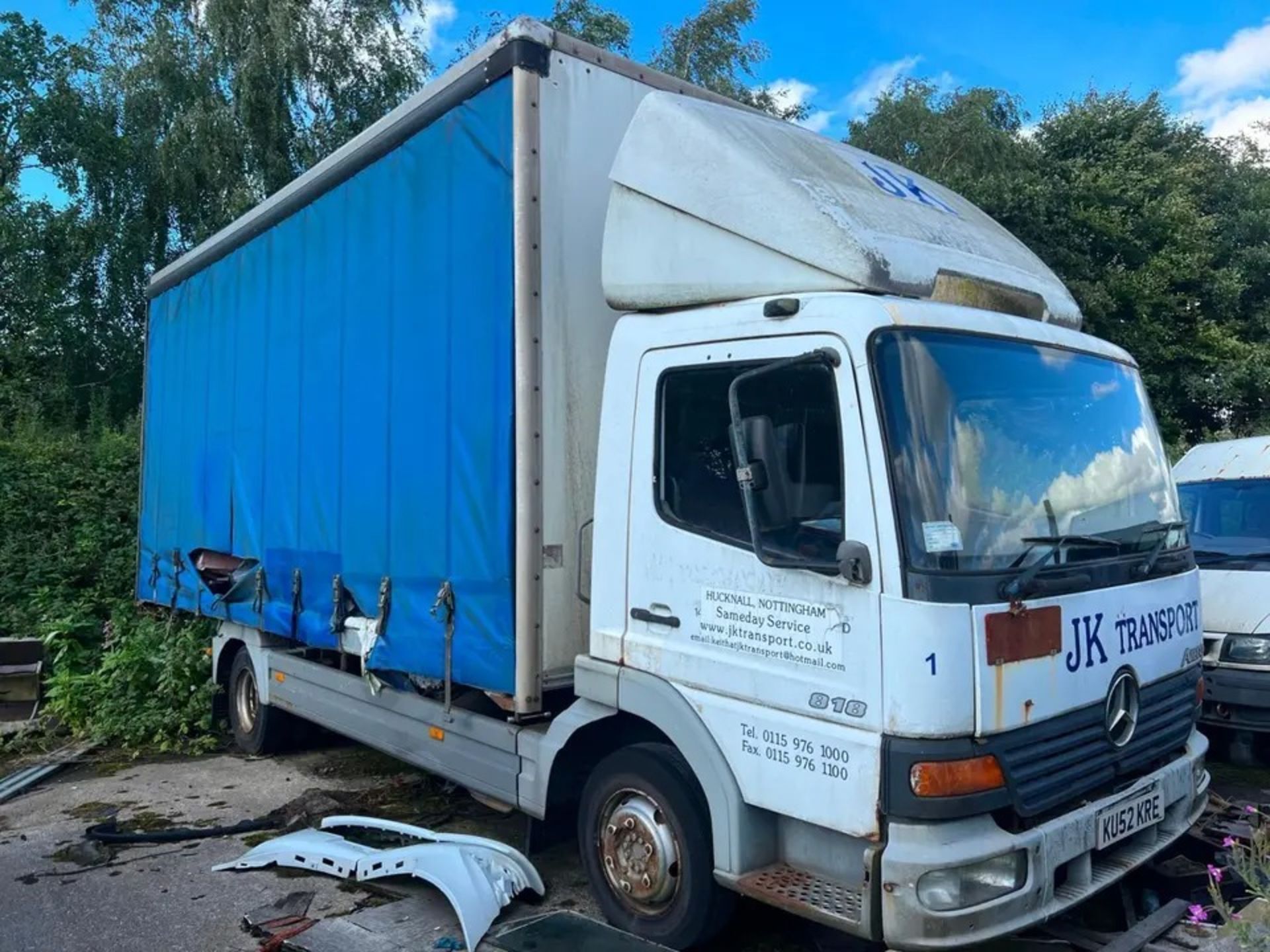 2002 MERCEDES-BENZ ATEGO 818 7.5 TON CURTAINSIDER SPARES OR REPAIRS