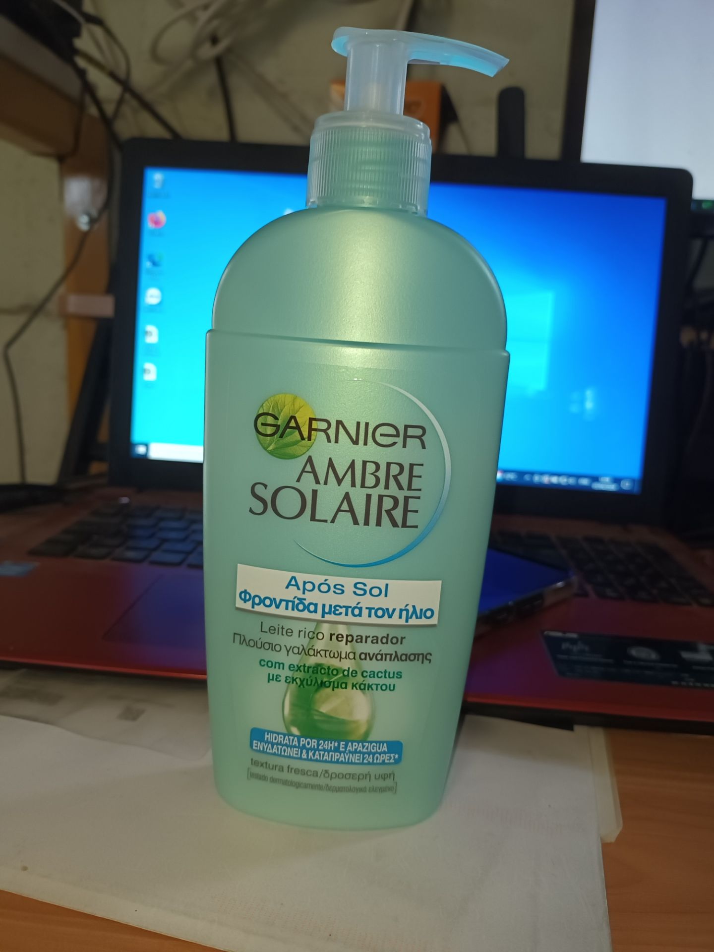 APPROX 450 X GARNIER AFTER SUN INTENSIVE RESTORING LOTION 250ML CACTUS EXTRACT (RUSSIAN BOTTLES)