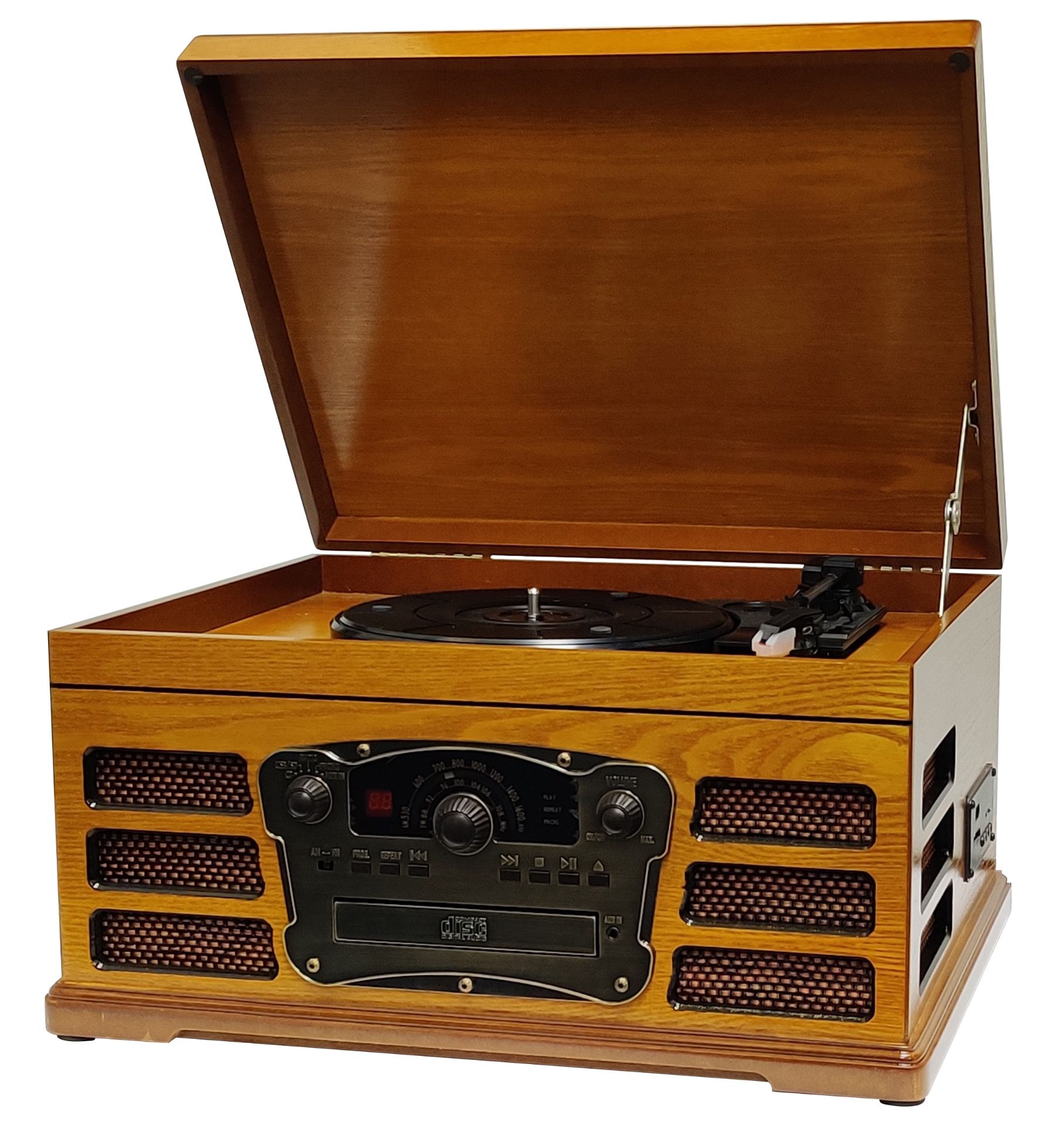 24 X RETRO WOODEN VINYL RECORD TURNTABLE & HI-FI SYSTEM - RRP £7200 ** BRAND NEW** - Image 2 of 6