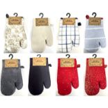 300 X SETS OF 2 OVEN GLOVES - ASSORTED COLOURS. - CHOSEN AT RANDOM RRP £1500.00