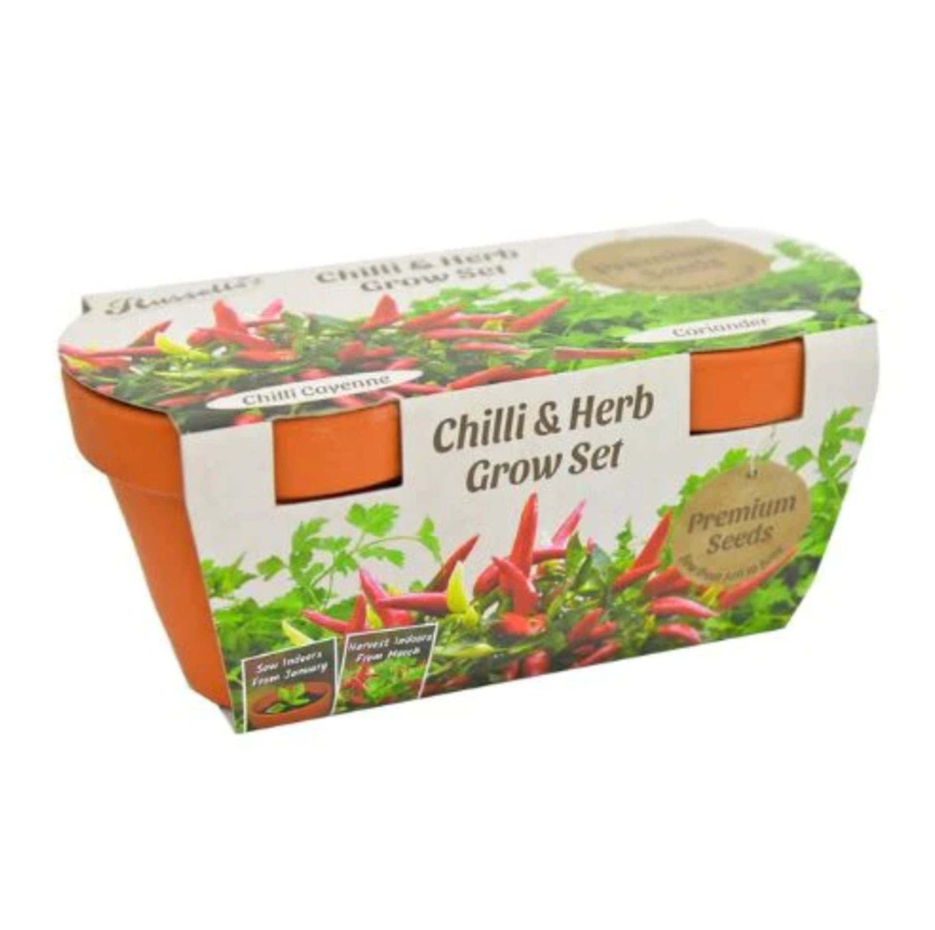 91 X NEW RUSSELLS TWIN TERRACOTTA GROW SETCHILLI & HERB 6S - Image 2 of 3