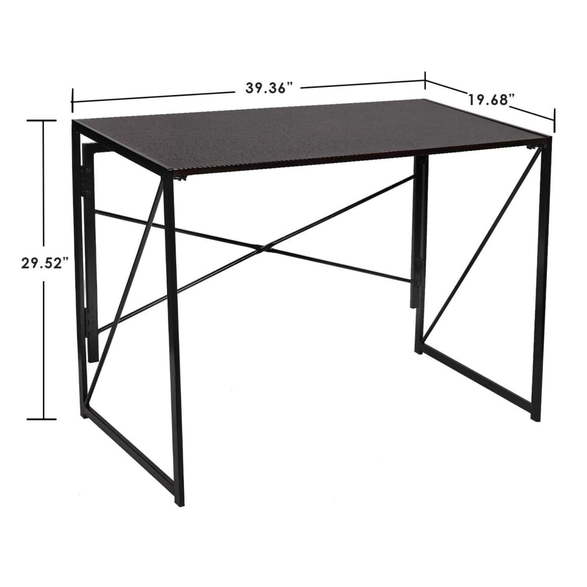 FULL PALLET OF HALTER FOLDING COMPUTER DESKS - 39.5" FOR HOME & OFFICE - BLACK, 20 DESKS - Image 2 of 6