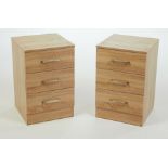 PAIR OF SONOMA OAK 3 DRAWER BEDSIDE CABINETS - STUNNING MODERN DESIGN