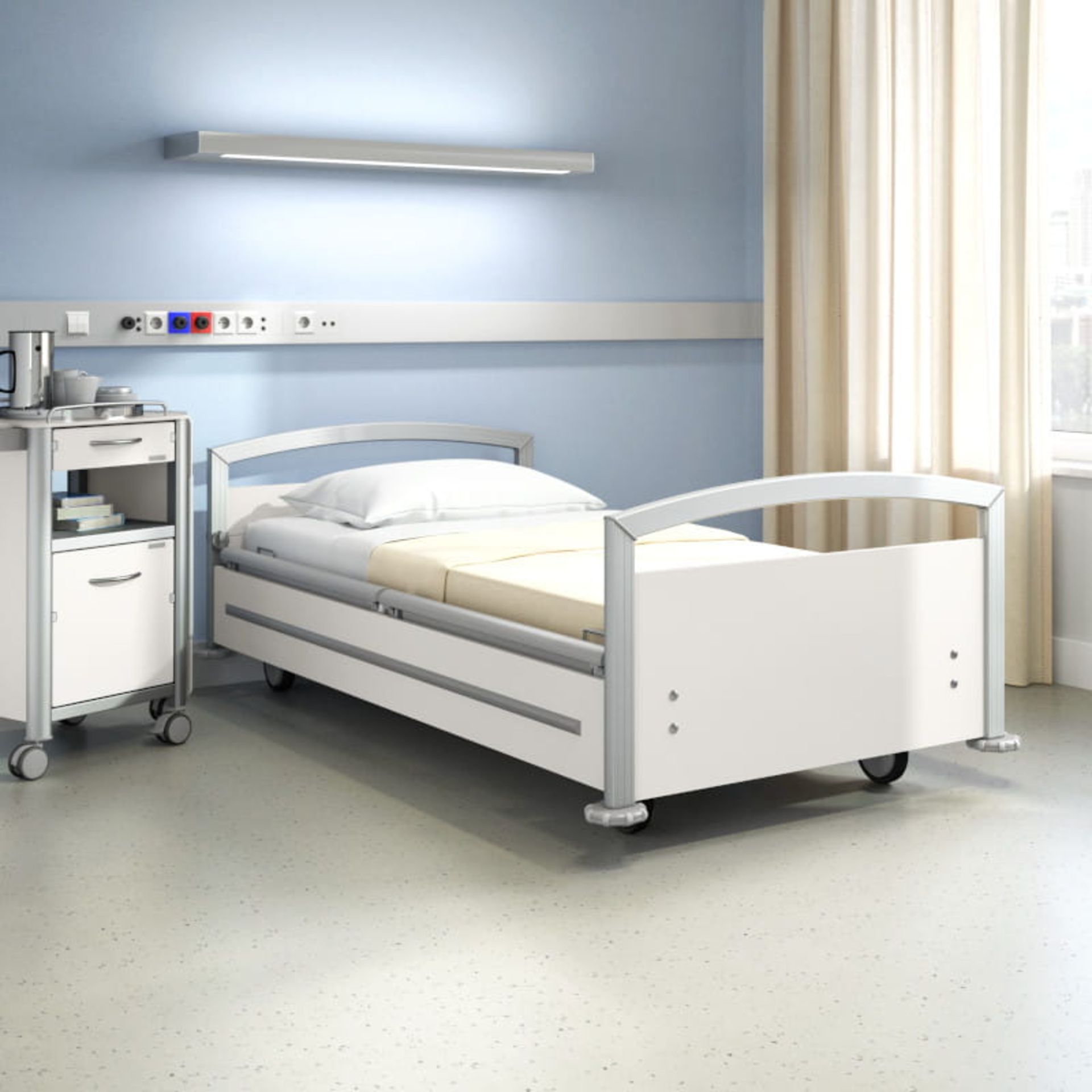 WISSNER BOSSAHOFF SENTIDA 6 ADJUSTABLE ELECTRIC BED WITH ARGYL II DYNAMIC AIRFLOW MATTRESSES