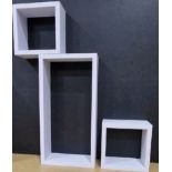 48 X 3PCE FLOATING WALL CUBE-WHITE RRP £719.52