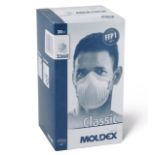 12 BOXES OF MOLDEX 2360 FFP1 CLASSIC DUST MASK NON-VALVED