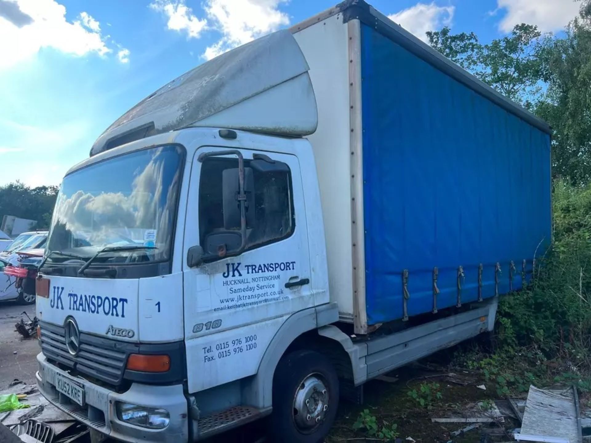 2002 MERCEDES-BENZ ATEGO 818 7.5 TON CURTAINSIDER SPARES OR REPAIRS - Image 2 of 3