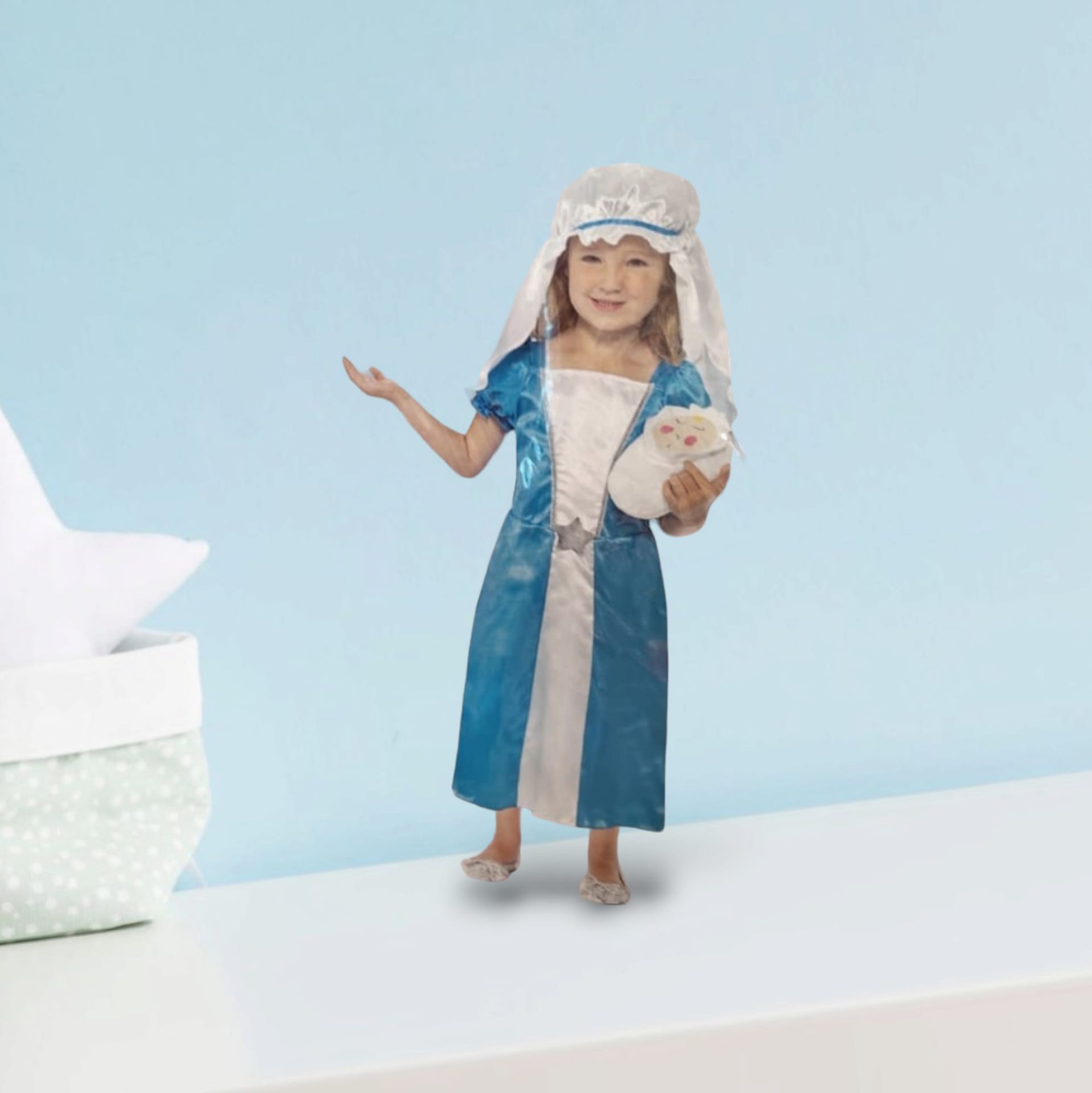 CLEARANCE!!! 300 PACKS OF VIRGIN MARY NATIVITY COSTUMES FANCY DRESS RETAIL PACKED - RRP £3000!