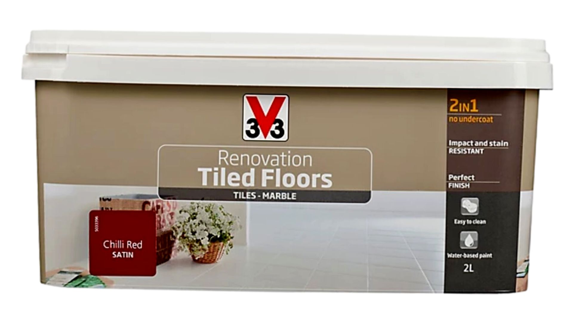 30 X NEW 2 LITRE CHILLI RED SATIN FLOOR STEP STAIR TILE PAINT 2L MULTI SURFACE PAINT RRP £300