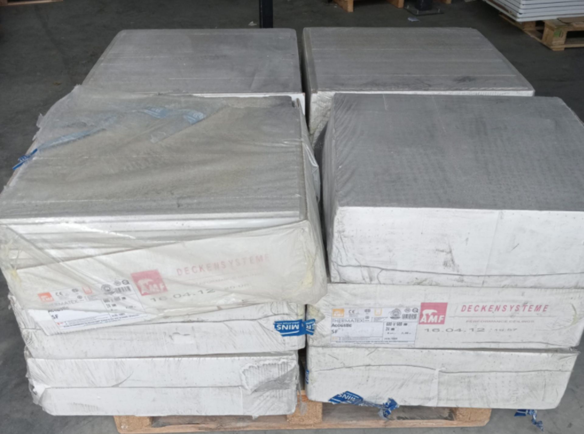 JOBLOT OF 12 BOXES THERMATEX SF ACOUSTIC CEILING TILES EDGE 600 X 600 X 24MM - GRADE B