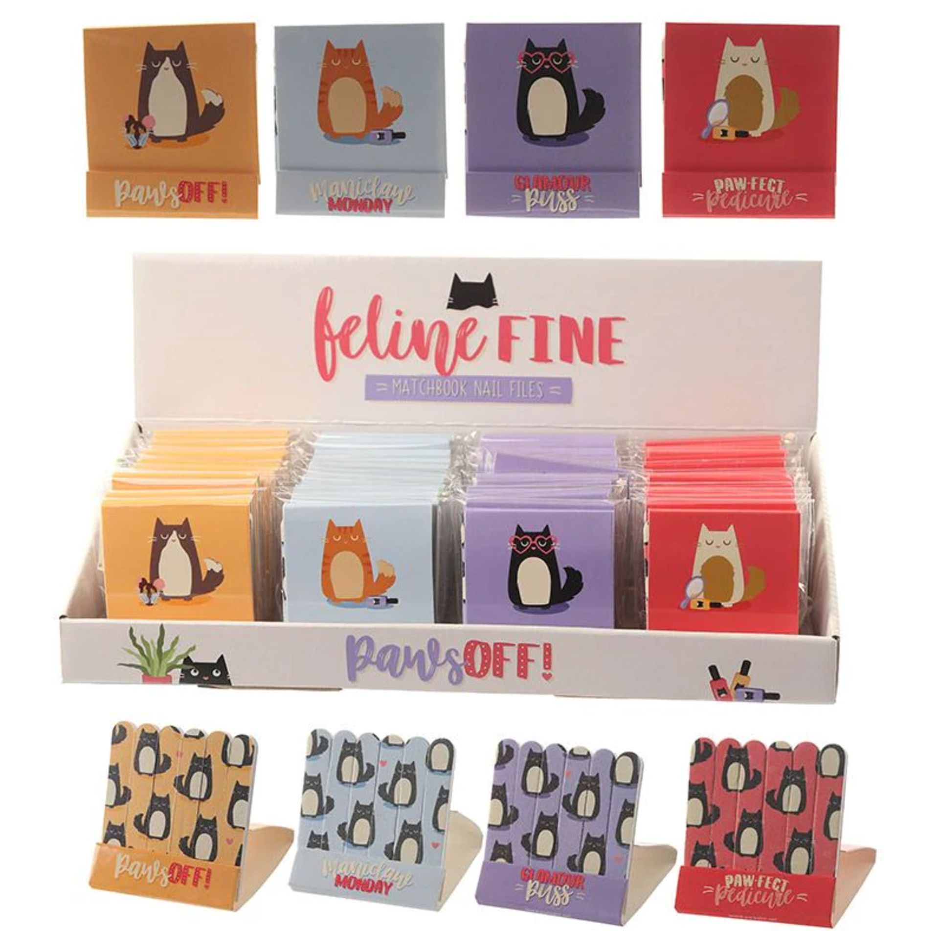 1000 X NEW FELINE FINE CAT MATCHBOOK NAIL FILE