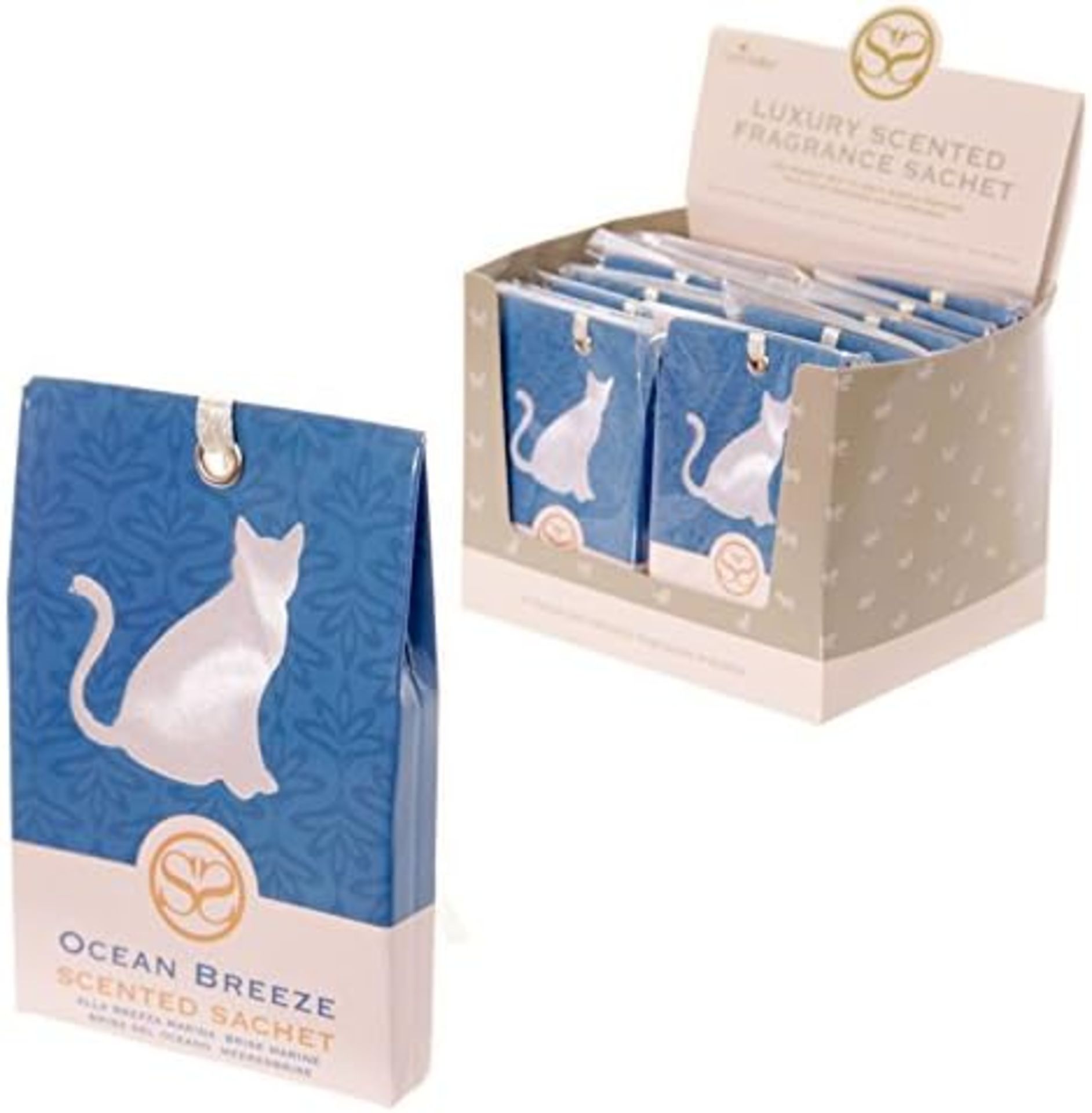 250 X NEW CAT DESIGN OCEAN BREEZE SCENTED SACHET - Image 2 of 4