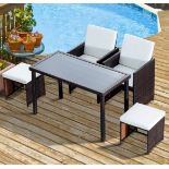 LOT CONTAINING 5 X BRAND NEW RATTAN GARDEN SETS