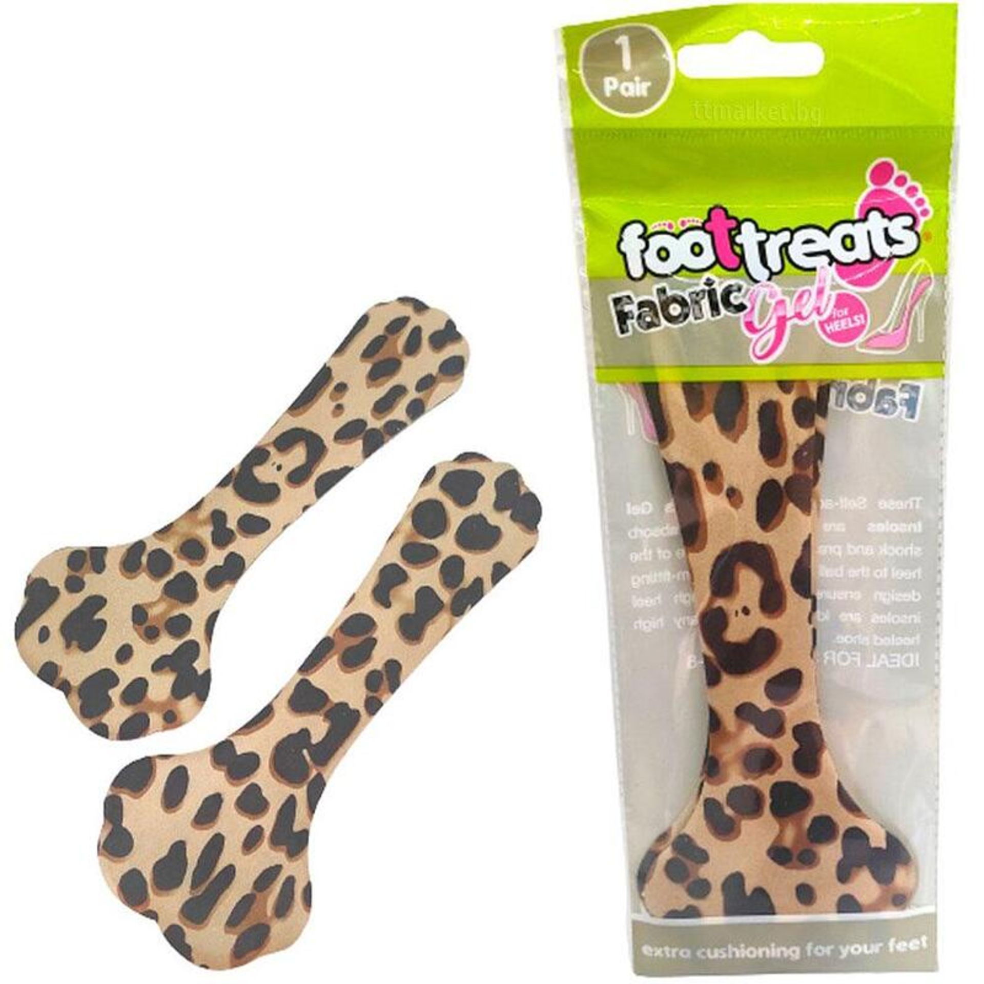 250 X NEW FOOTTREATS GEL INSOLE ANIMAL PRINT