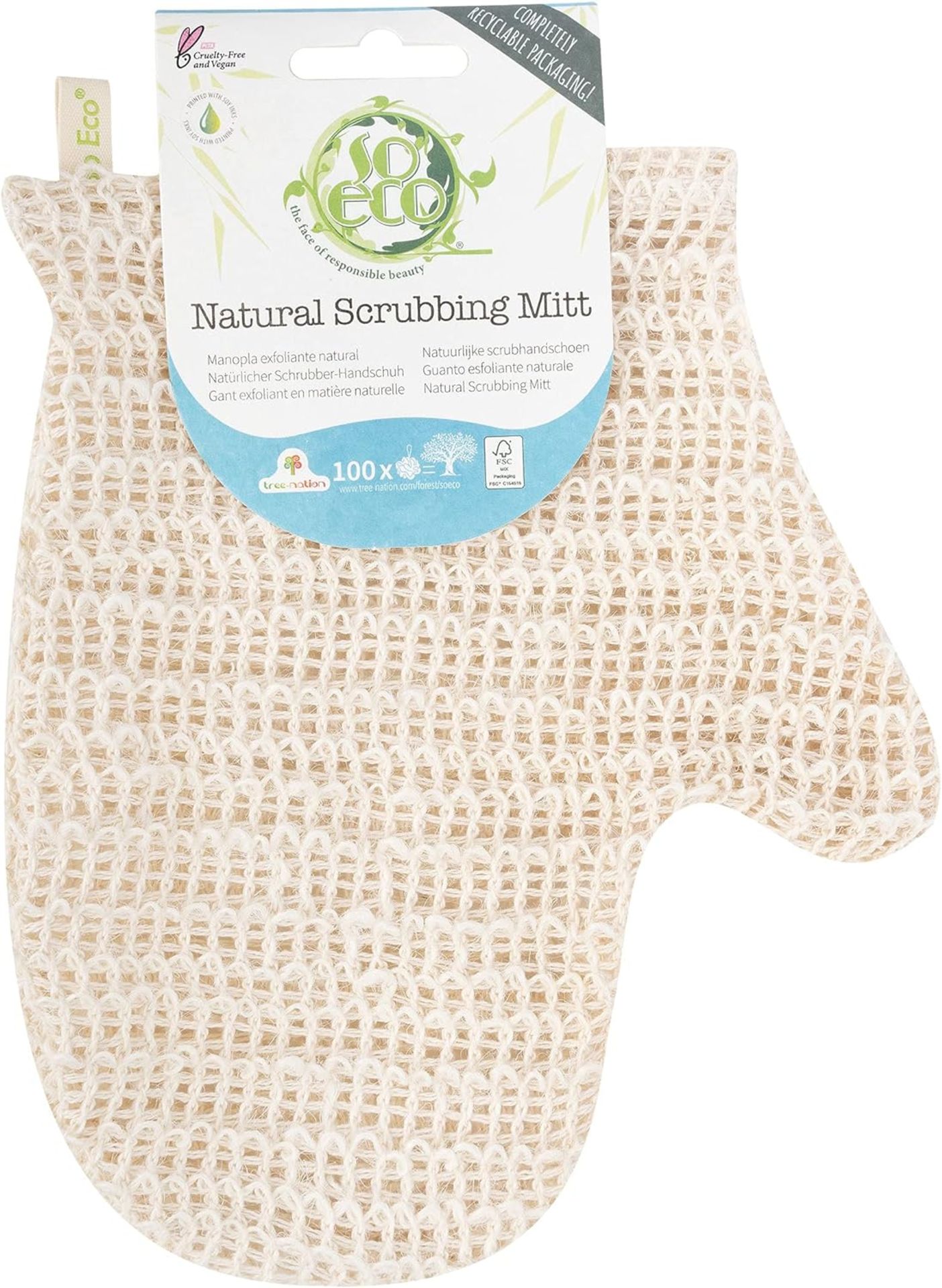 50 X NEW SO ECO NATURAL JUTE BATH GLOVE