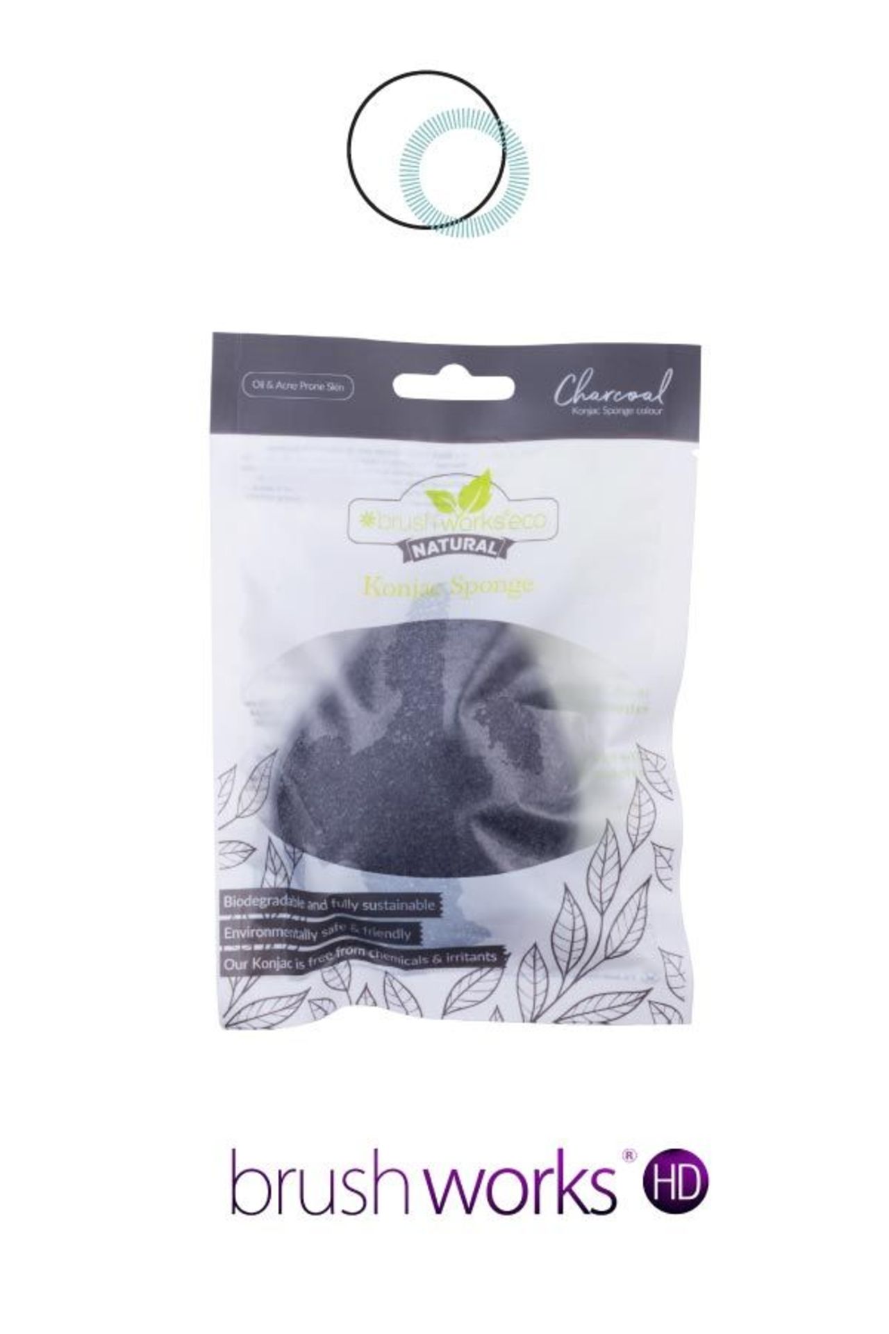 250 X NEW BW CHARCOAL KONJAC SPONGE