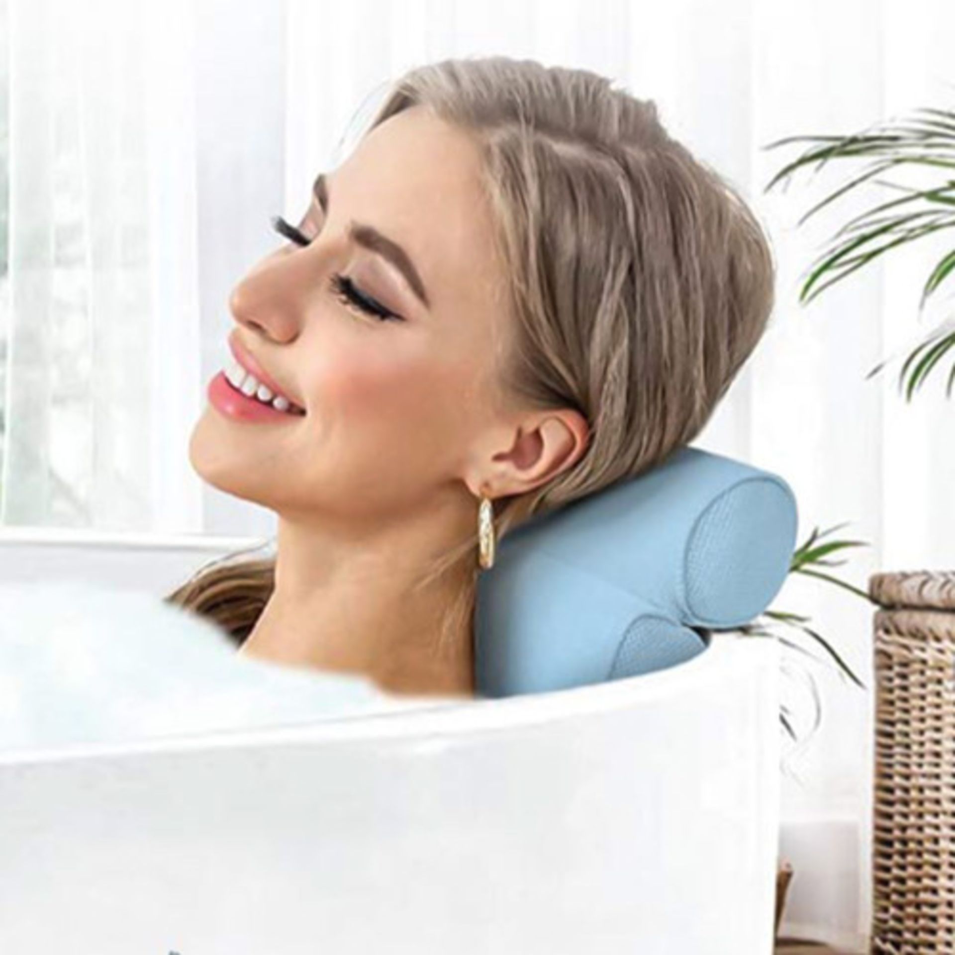 10 X NEW SPA MESH BATH PILLOW BLUE