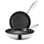 LOT CONTAINING 10 X OAKSWARE NONSTICK FRYING PAN SET 2-PIECE, 24+28CM