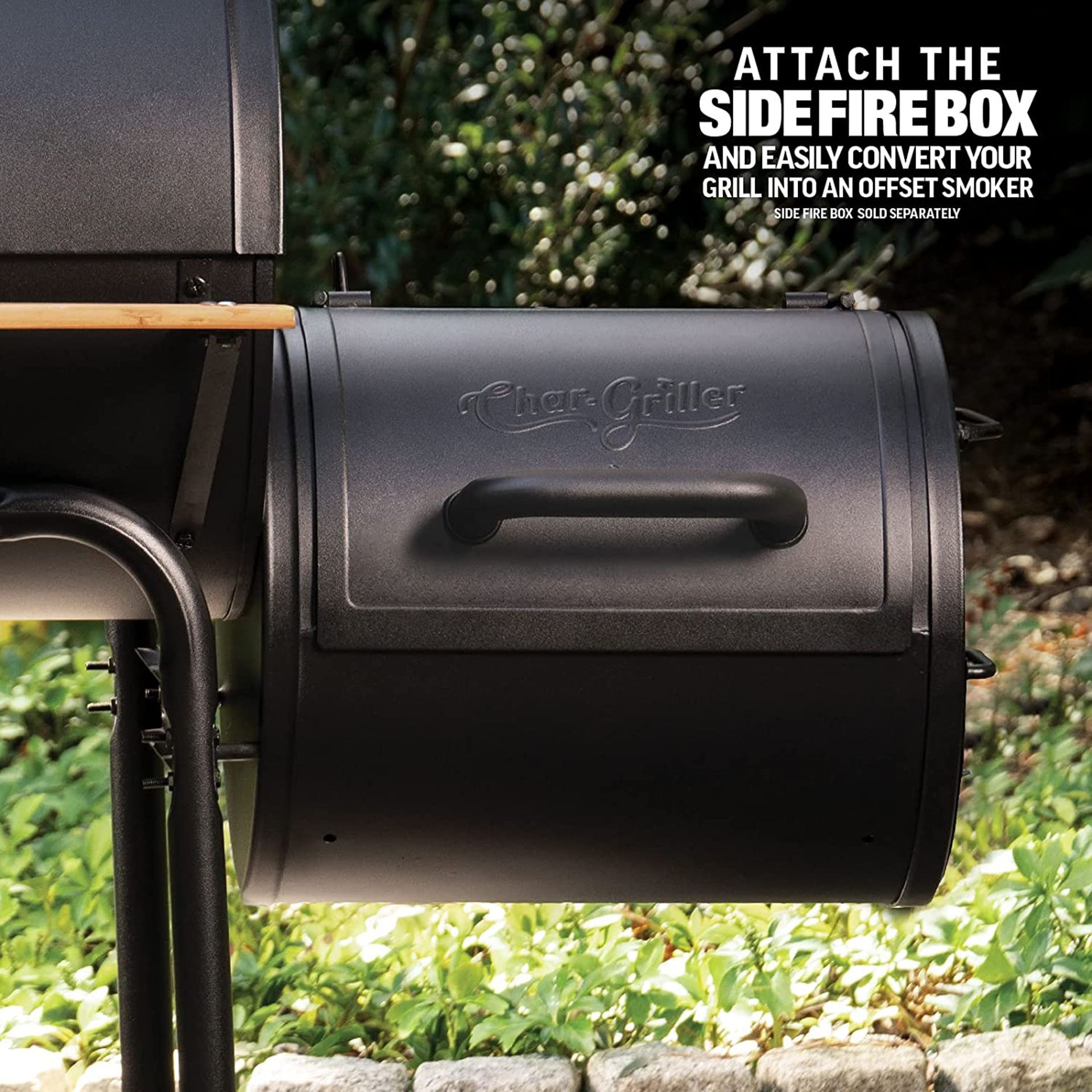 BRAND NEW CHAR GRILLER 2137 OUTLAW 1038 SQUARE INCH CHARCOAL GRILL/SMOKER - Image 9 of 12