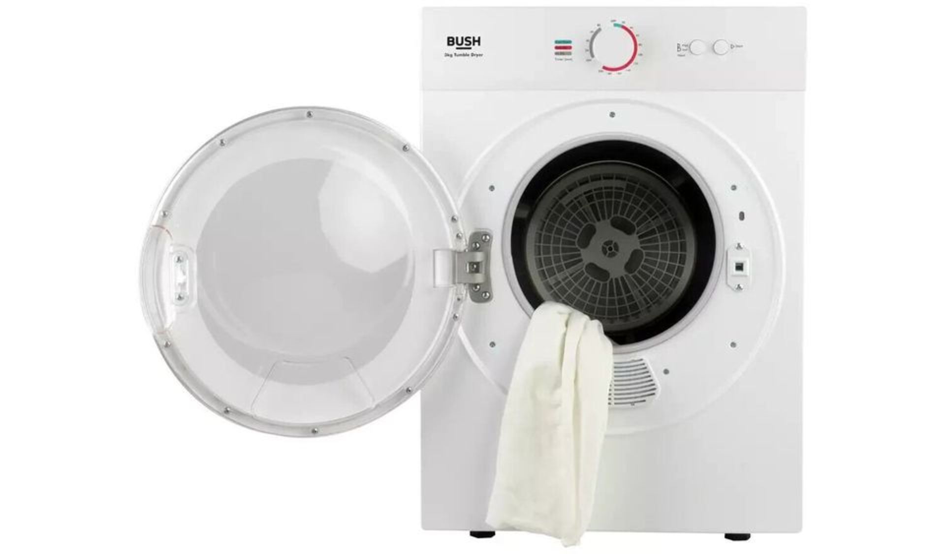 BRAND NEW BUSH TD3CNBW 3KG VENTED TUMBLE DRYER - WHITE - Image 2 of 4