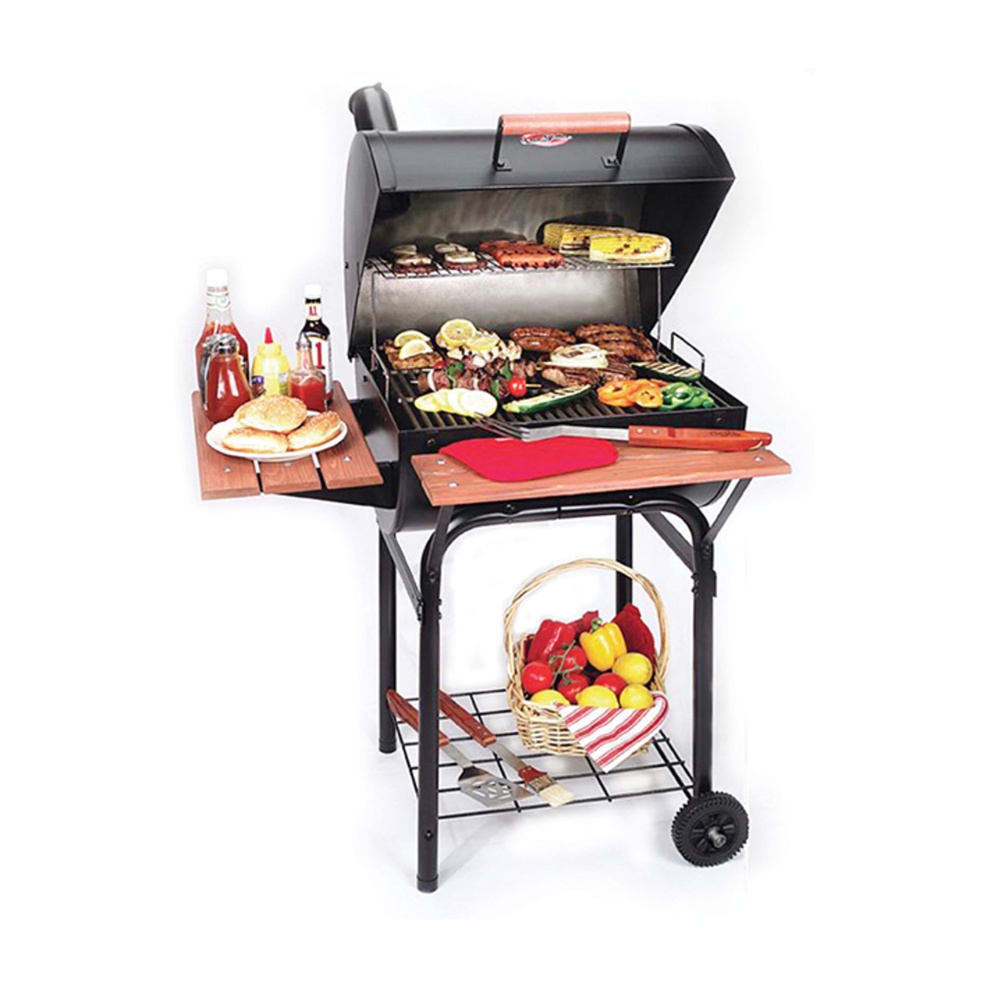 CHARCOAL GRILL PRO BLACK PATIO OUTDOOR GARDEN XL COOKING DELUXE AIR NEW CHAR BBQ