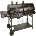 BRAND NEW PREMIER DUO GAS AND CHARCOAL BARBECUE GRILL WITH SIDE BURNER