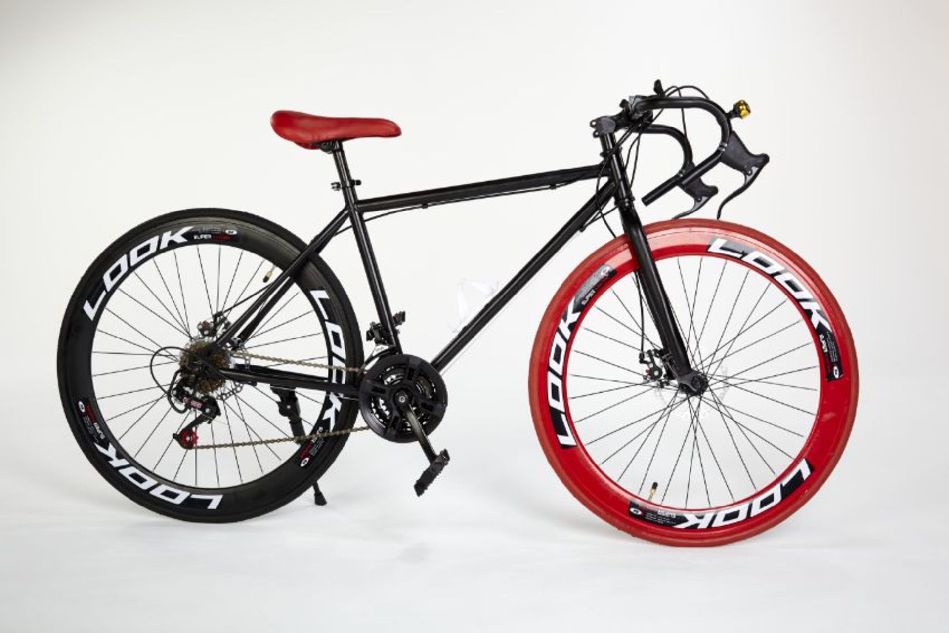 RED/BLACK STREET BIKE WITH 21 GREAR, BRAKE DISKS, KICK STAND, COOL THIN TYRES COMES BOXED - Image 6 of 10
