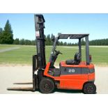 TOYOTA ELECTRIC 4-WHEEL FORKLIFT - FBM20 (2000) **(INCLUDES CHARGER)**