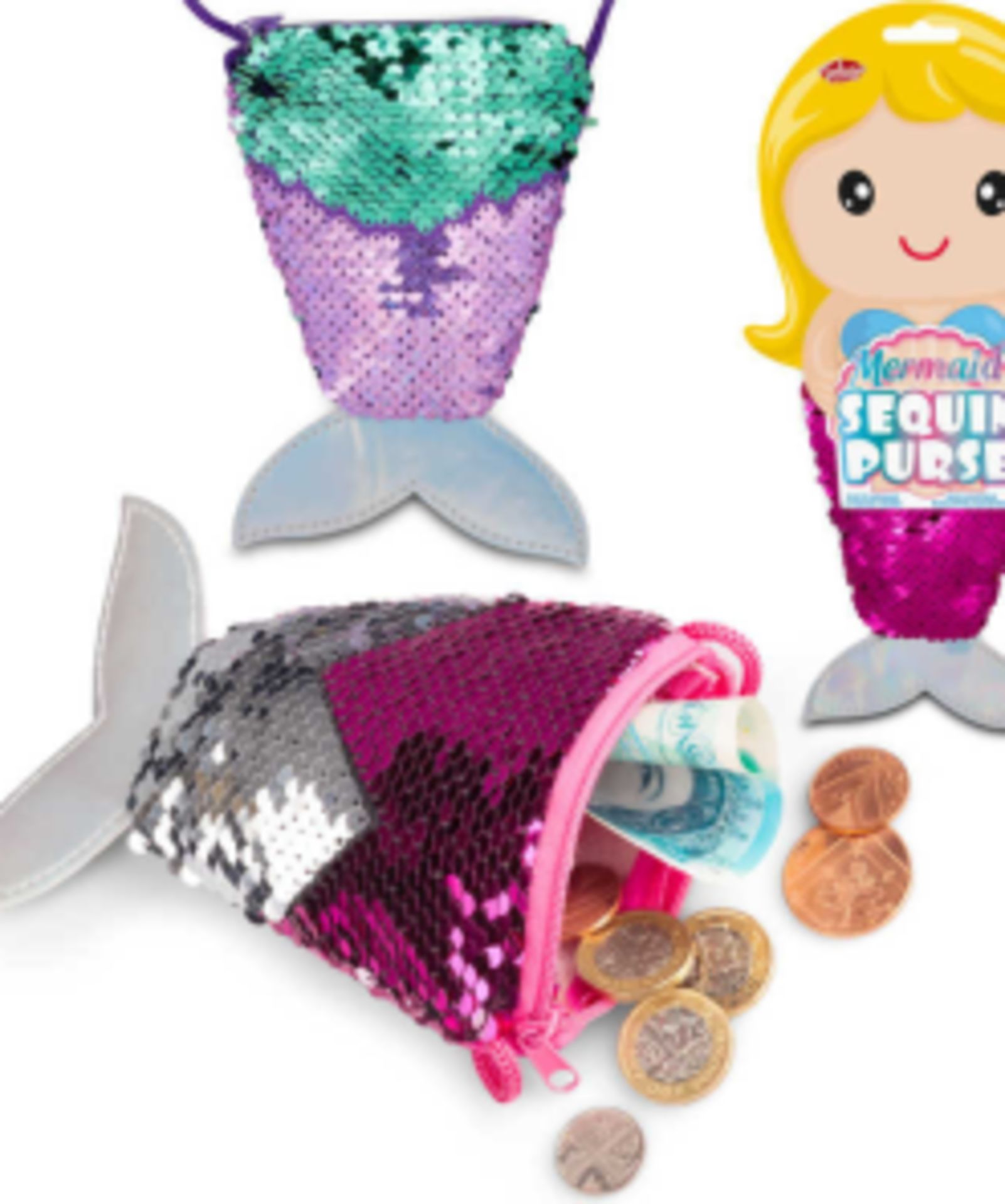 250X NEW MERMAID SEQUIN PURSE