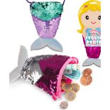 100 X NEW MERMAID SEQUIN PURSE