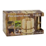 100 X NEW FIRE WOOD STARTER D7,5X8CM 2PC