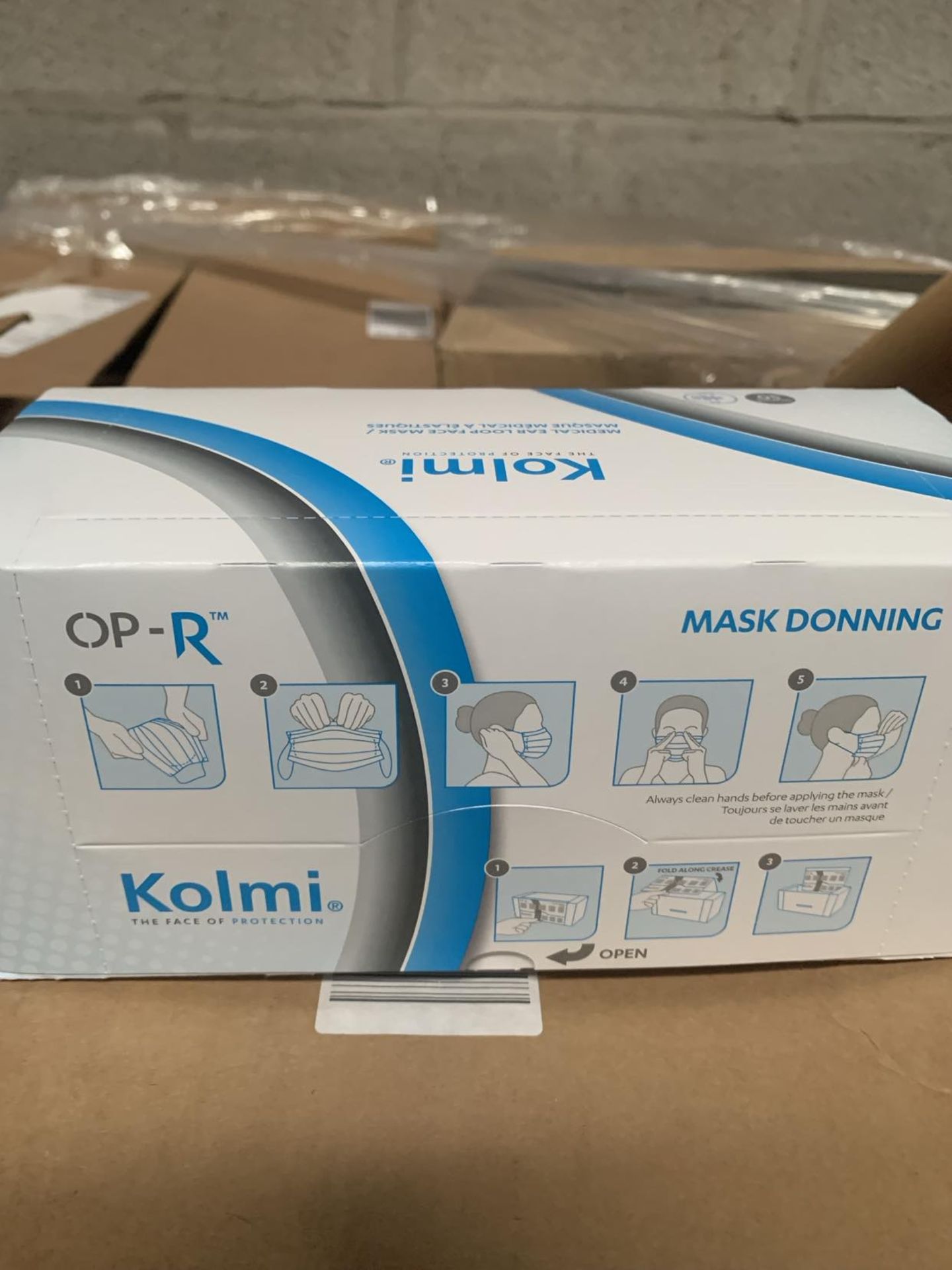 10000 X KOLMI TYPE II R EAR LOOP DISPOSABLE FACE MASK PPE 200 BOXES EXPIRY 01/27