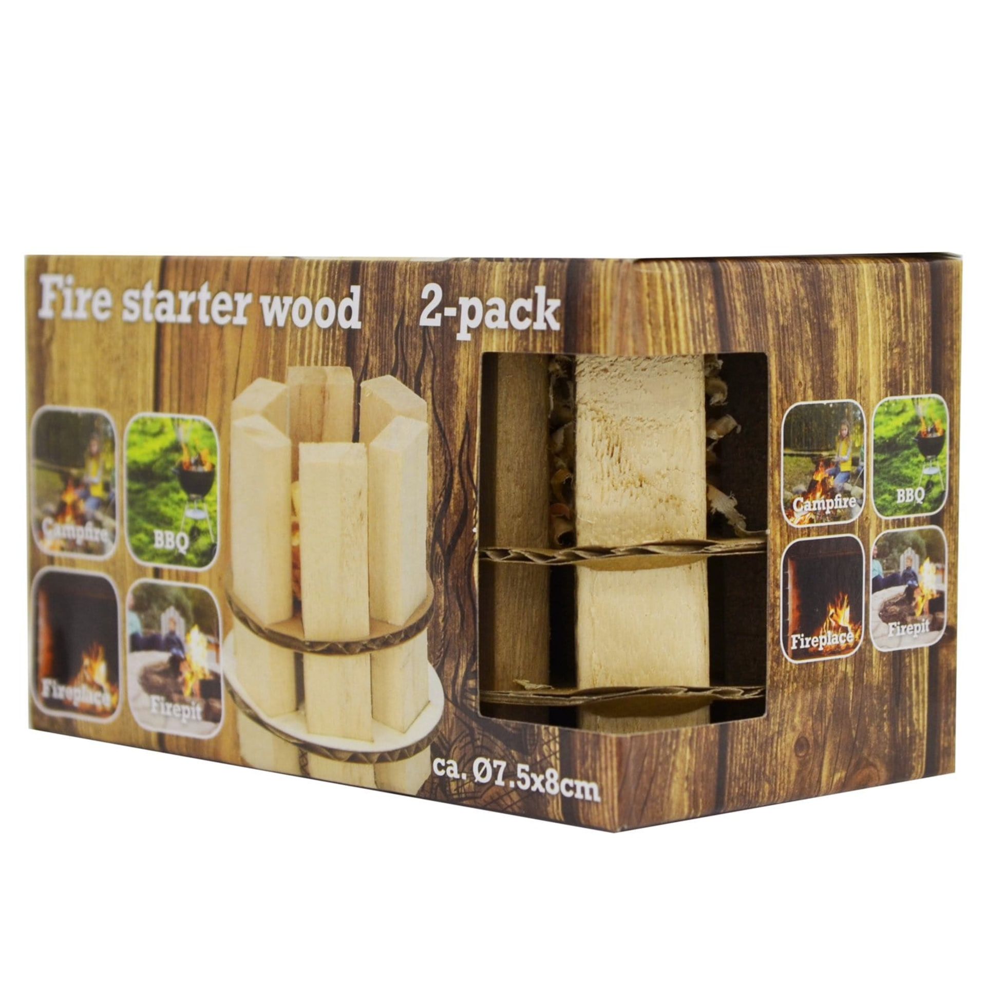 50 X NEW FIRE WOOD STARTER D7,5X8CM 2PC - Image 2 of 2