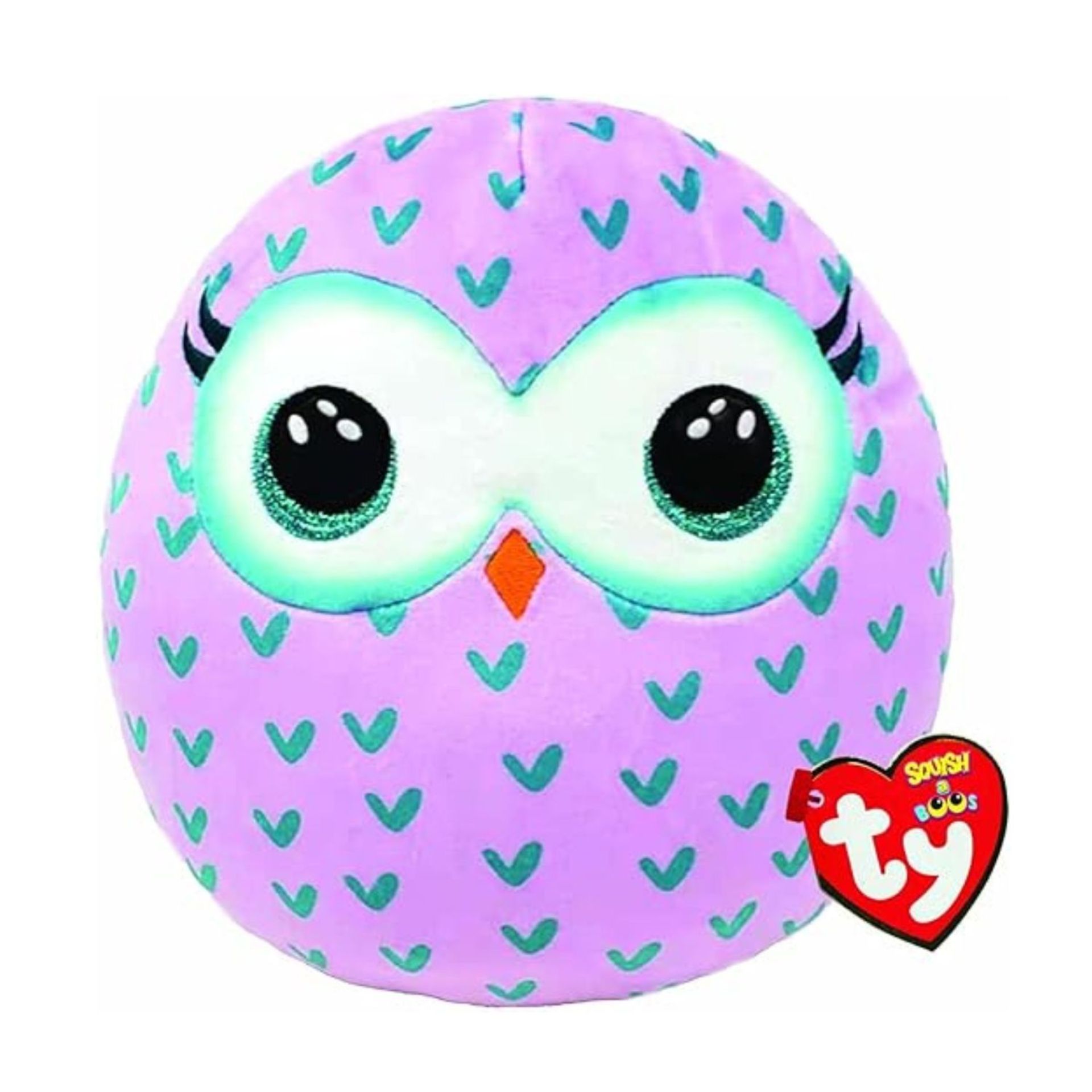 BOX OF 30 TY SQUISH-A-BOO 14" CUSHION - WINKS OWL
