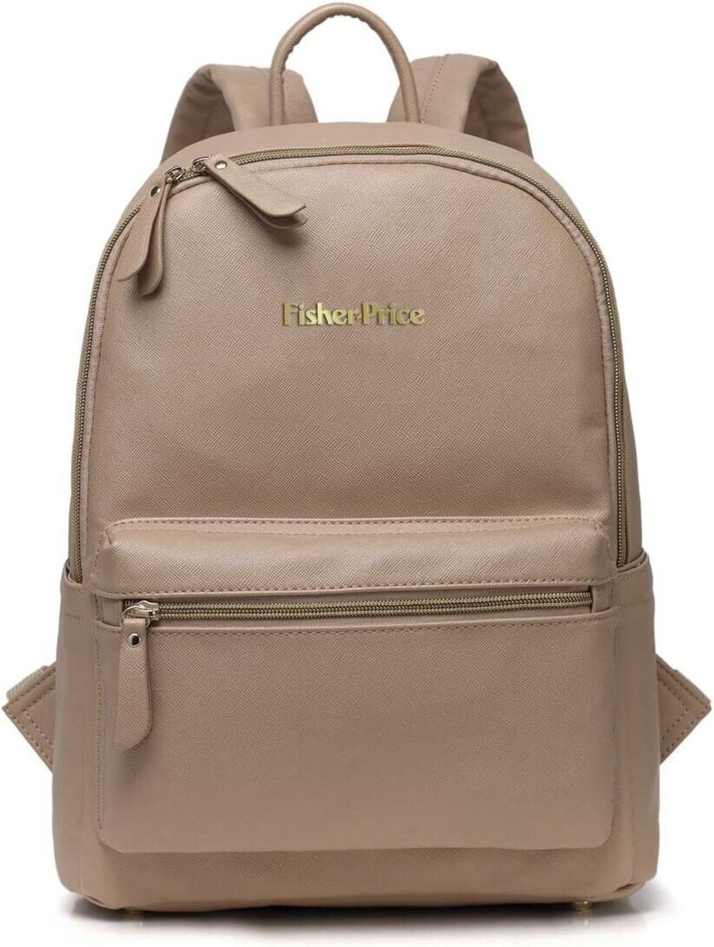 25 X NEW FP BACKPACK+ACC 27X17X38 BEIGE FAUX LEATHER - Image 2 of 3
