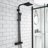 1 X NEW MATT BLACK THERMOSTATIC SHOWERS