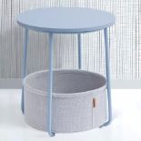 FREE DELIVERY - BRAND NEW SIDE TABLE ROUND END TABLE FABRIC BASKET SPACIOUS