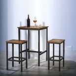 FREE DELIVERY - BRAND NEW VASAGLE BAR TABLE SQUARE TALL TABLE HEAVY-DUTY STEEL