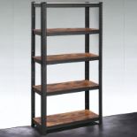 FREE DELIVERY - BRAND NEW SHELVING UNIT 650KG LOAD CAPACITY INDUSTRIAL ADJUSTABLE RUSTIC BROWN
