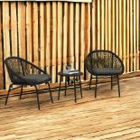 FREE DELIVERY - BRAND NEW 3 PIECE GARDEN FURNITURE SET, BISTRO SET W/ 2 CHAIRS & 1 COFFEE TABLE