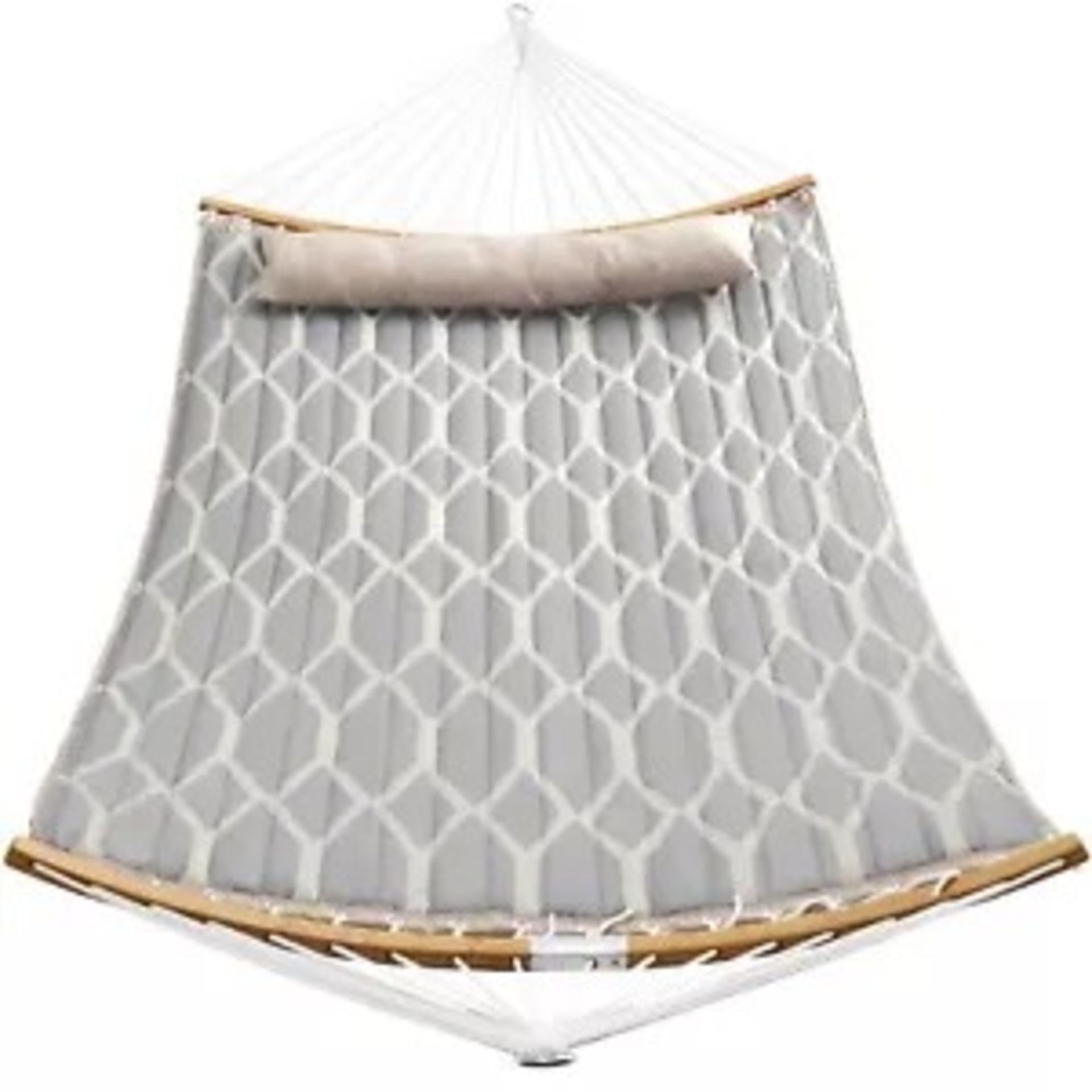 FREE DELIVERY - BRAND NEW HAMMOCK QUILTED FABRIC HAMMOCK DETACHABLE CURVED BAMBOO