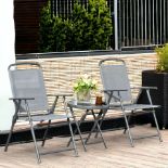 FREE DELIVERY- BRAND NEW PATIO BISTRO SET FOLDING CHAIRS & COFFEE TABLE FOR BALCONY,GREY