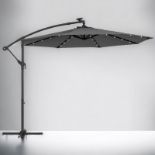 FREE DELIVERY - BRAND NEW CANTILEVER GARDEN PARASOL LED LIGHTS 3 M BANANA PATIO UMBRELLA