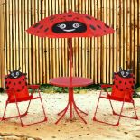 FREE DELIVERY - BRAND NEW KIDS FOLDING PICNIC TABLE CHAIR SET LADYBUG PATTERN OUTDOOR