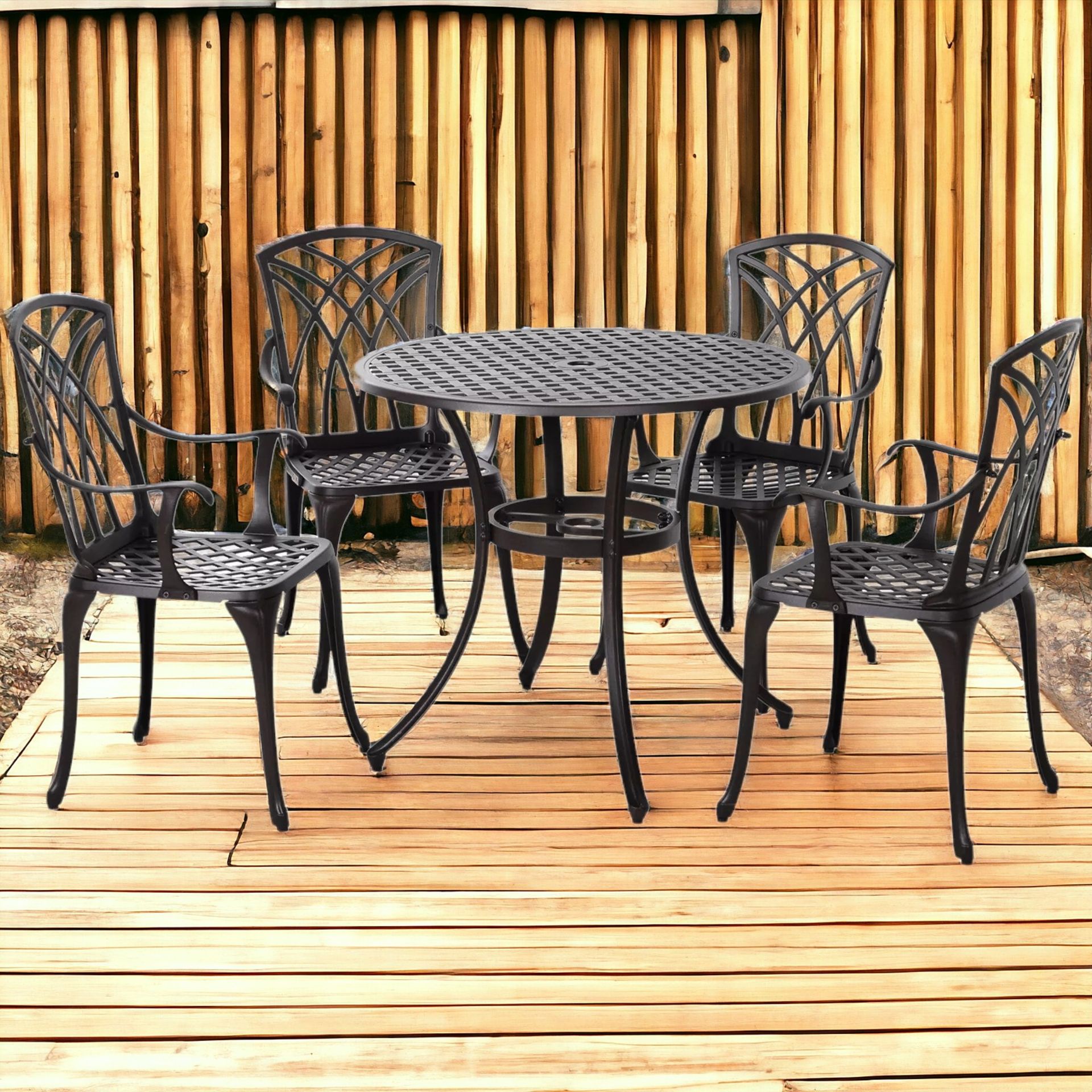FREE DELIVERY - BRAND NEW 5 PCS COFFEE TABLE CHAIRS OUTDOOR GARDEN FURNITURE SET