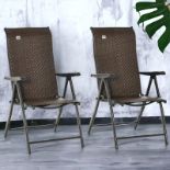 FREE DELIVERY- BRAND NEW SET OF 2 OUTDOOR RATTAN FOLDING CHAIR SET