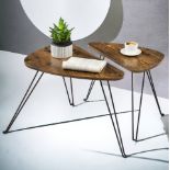 FREE DELIVERY - BRAND NEW VASAGLE SET OF 2 SIDE TABLES, NESTING TABLES, END TABLES